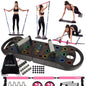 HOTWAVE Pilates Bar Kit with 15 Gym Accessories for Portable Home Gym Workout