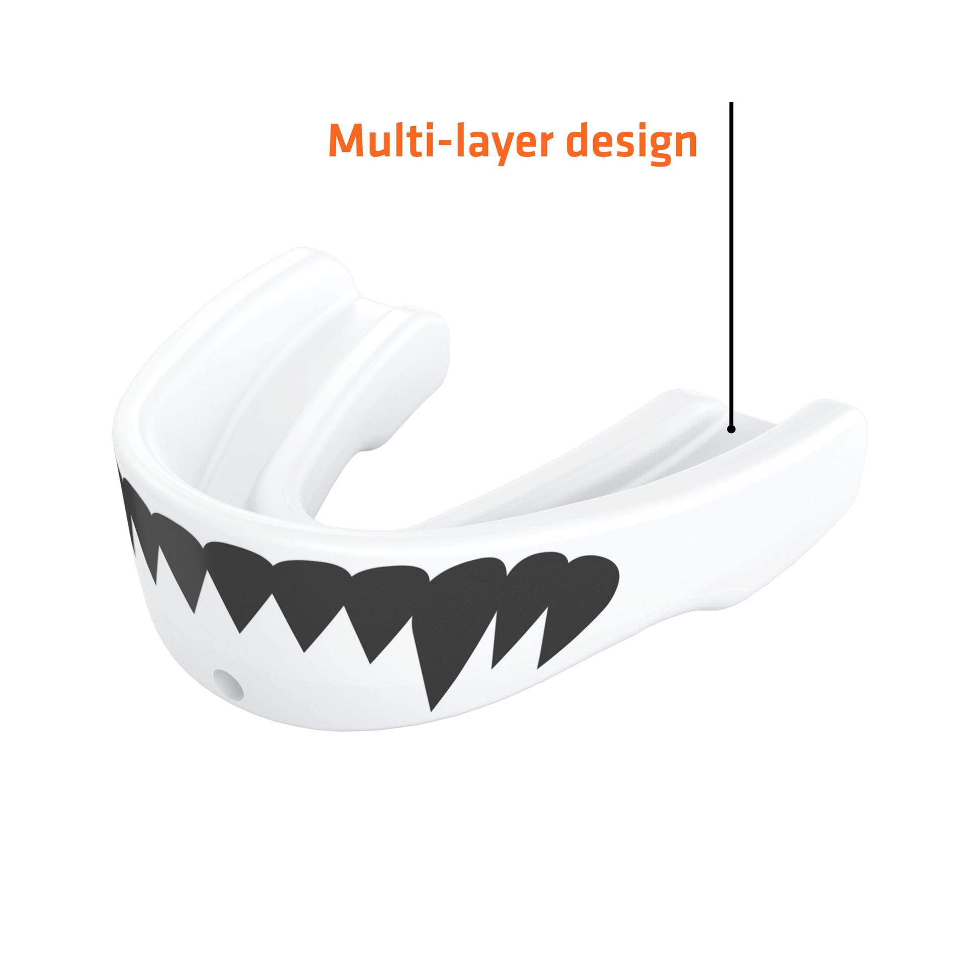 Sport Lip Guard & Mouth Guard 2-Pack, White Fang, One Size Fits All