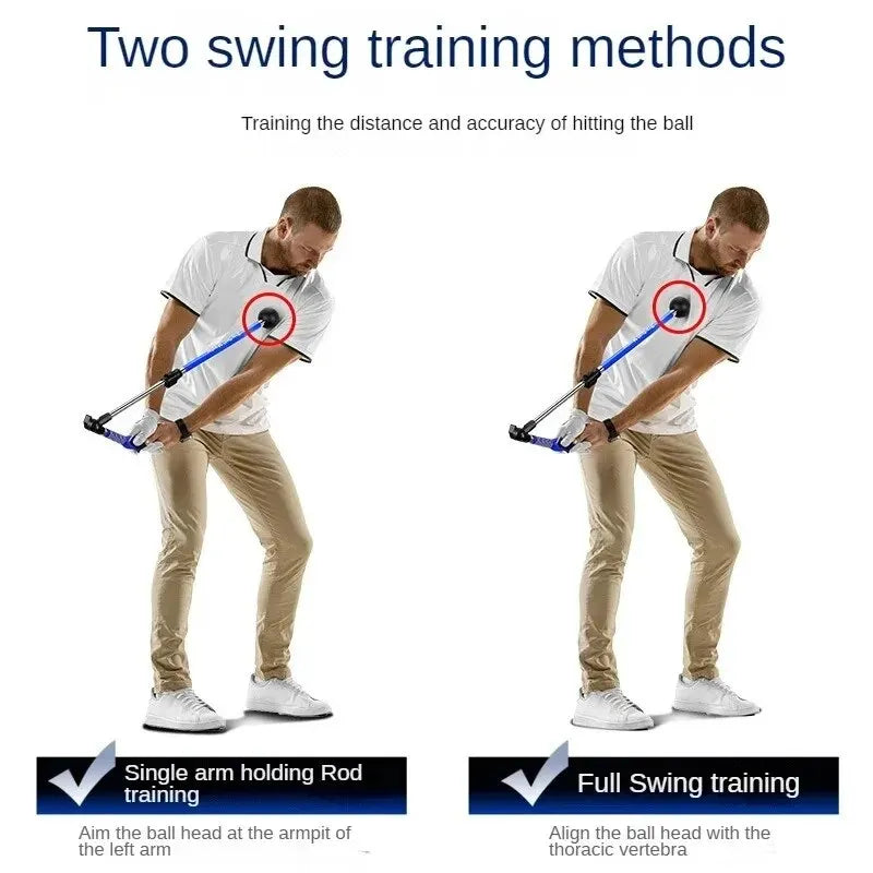 Golf Swing Trainer Folding Correction Practitioner Adjustable Length Angle Beginner Available with Left Right Hands HGB023