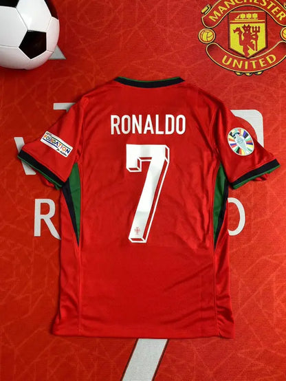 2024 Portugal Shirt No.7 Cristiano Ronaldo Red Breathable Soccer Jersey CR7