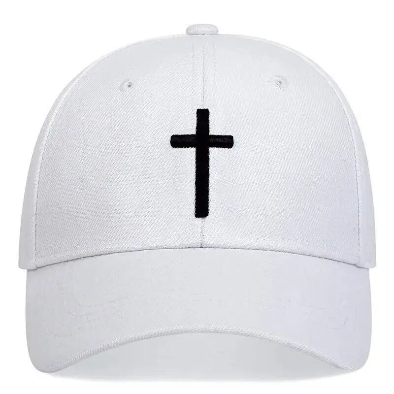 Unisex Cross Embroidery Snapback Baseball Caps Spring and Autumn Outdoor Adjustable Casual Hats Sunscreen Hat Cotton Baseball Cap Winter Summer