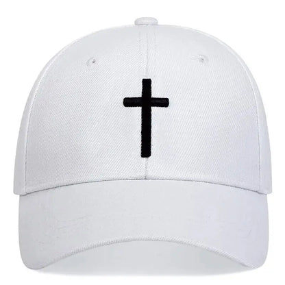 Unisex Cross Embroidery Snapback Baseball Caps Spring and Autumn Outdoor Adjustable Casual Hats Sunscreen Hat Cotton Baseball Cap Winter Summer