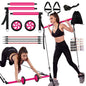 HOTWAVE Pilates Bar Kit with 15 Gym Accessories for Portable Home Gym Workout