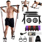 HOTWAVE Pilates Bar Kit with 15 Gym Accessories for Portable Home Gym Workout