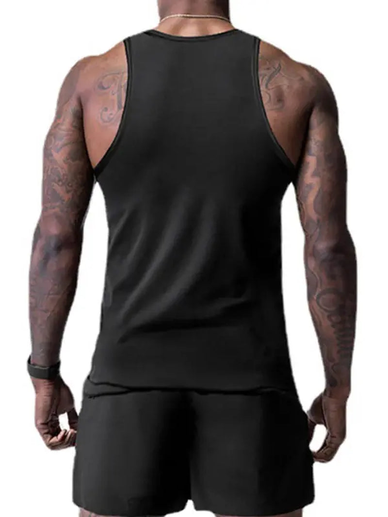 Men'S Plain Scoop Neck Tank Top, Men'S Summer Clothes, Casual Sporty Slim Quick Dry Mesh Tank Top for Gym Workout Running