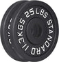 Weight Plates 2-Inch,Olympic Weightlifting Plates,Solid Iron Barbell Weights for Strength and Conditioning Workouts and Weightlifting,25-Lbs (Pair)